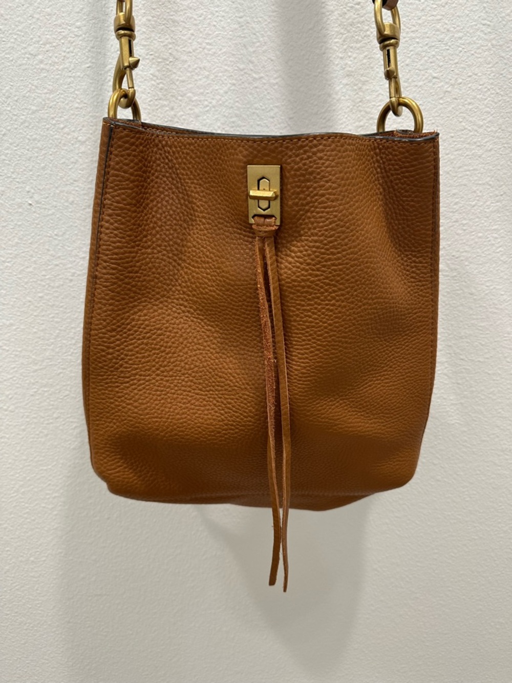 Rebecca Minkoff Darren Shoulder Bag Caramello VGUC tan leather crossbody purse - Picture 4 of 12